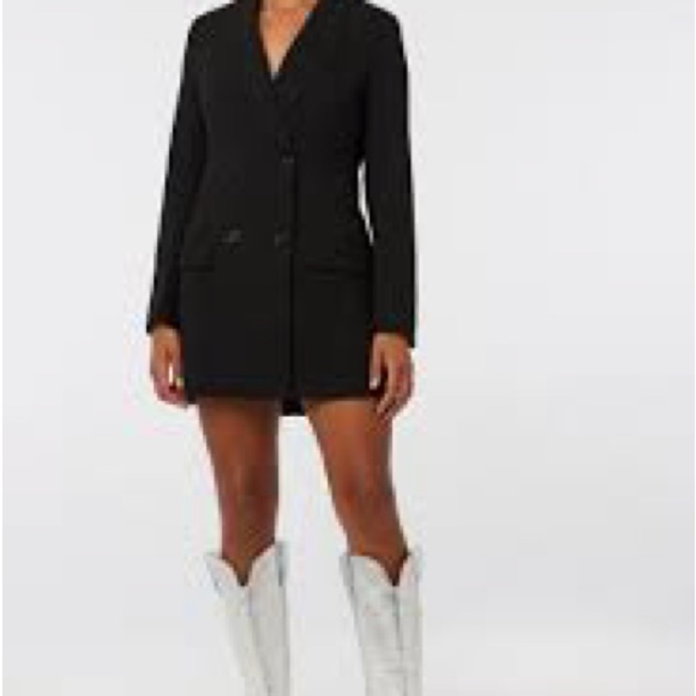 Missguided Black Blazer Dress
